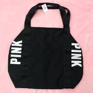 Victoria's Secret PINK Black and White Logo Bag